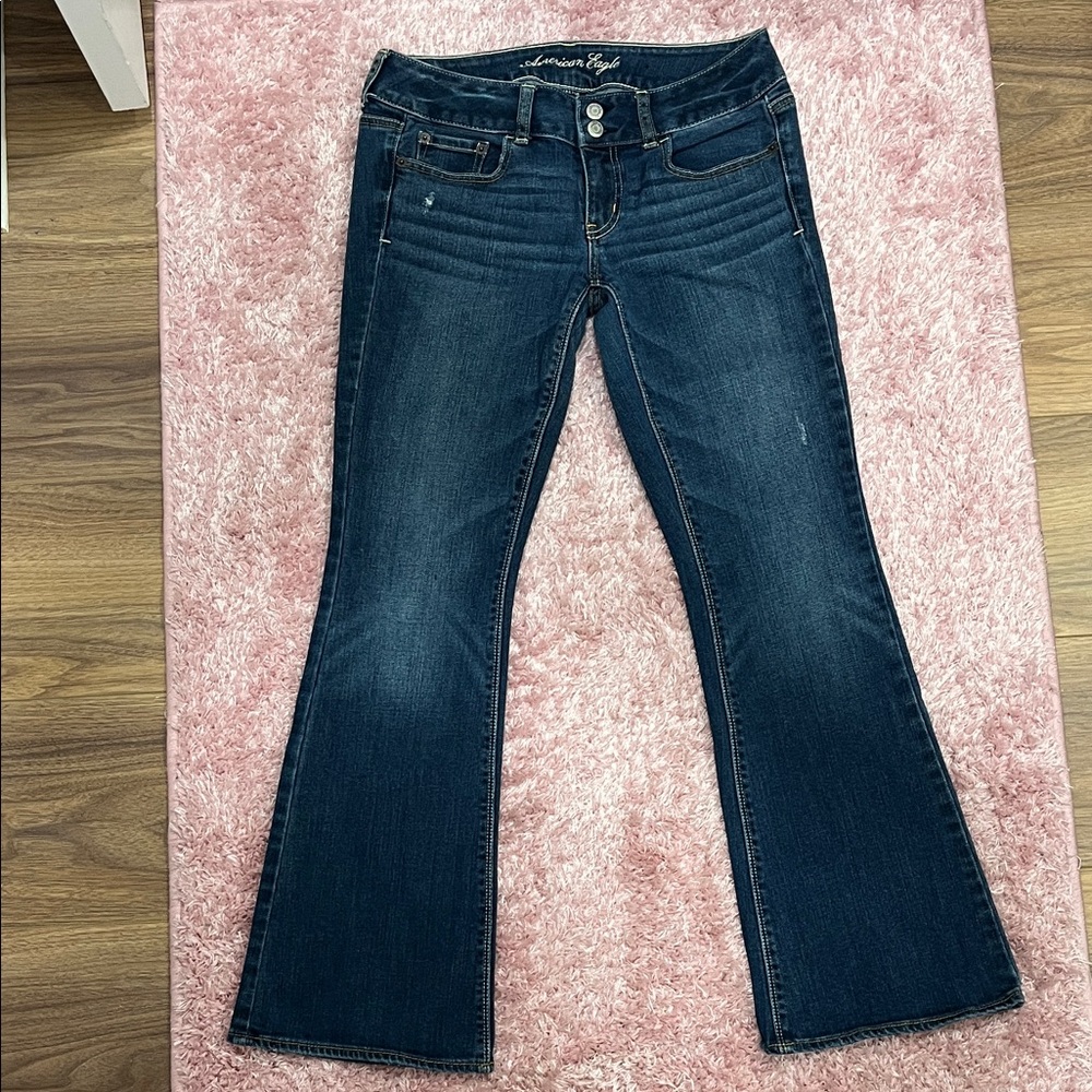 American Eagle Outfitters Dark Blue Flare Jeans